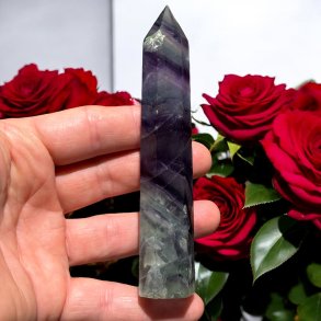 Regnbue fluorit t�rn 124 mm