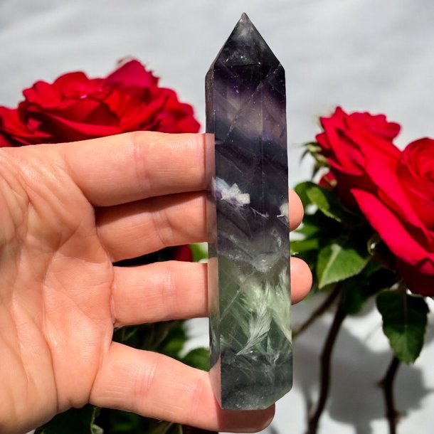 Regnbue fluorit t�rn 117 mm