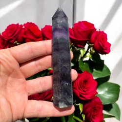 Regnbue fluorit t�rn 124 mm