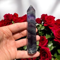 Regnbue fluorit t�rn 124 mm