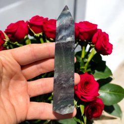 Regnbue fluorit t�rn 126 mm