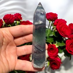 Regnbue fluorit t�rn 126 mm