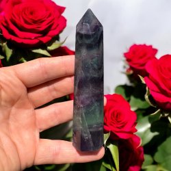 Regnbue fluorit t�rn 124 mm