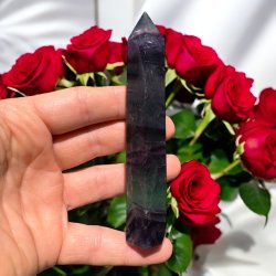 Regnbue fluorit t�rn 124 mm