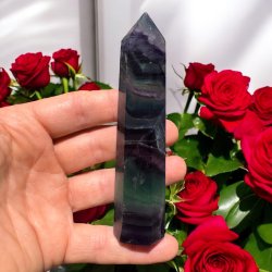 Regnbue fluorit t�rn 124 mm