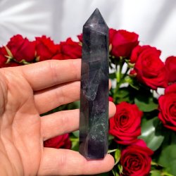 Regnbue fluorit t�rn 124 mm