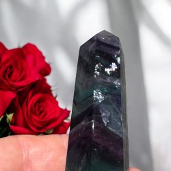 Regnbue fluorit t�rn 124 mm