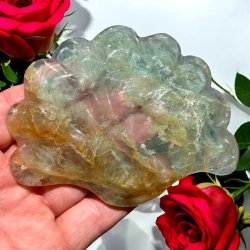 Fluorit skl m. golden healer musling