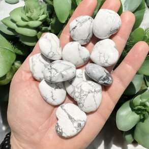 Hvid howlit hjerter 30mm