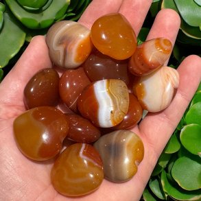 Karneol hjerter 30mm