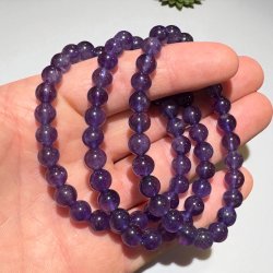 Ametyst armbnd 7,5mm A+
