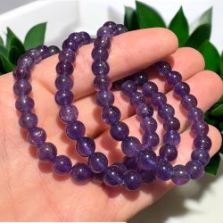 Ametyst armbnd 7,5mm A+