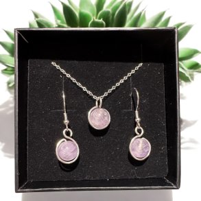 Lavendel ametyst smykkest hndlavet