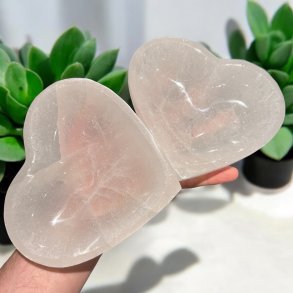 Selenit hjerte sk�l 15cm