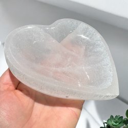 Selenit hjerte skl 15cm