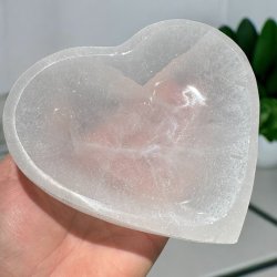 Selenit hjerte skl 15cm