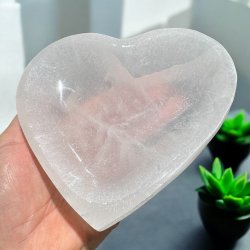 Selenit hjerte skl 15cm