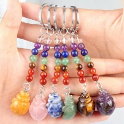 Chakra scarab krystal n�glering