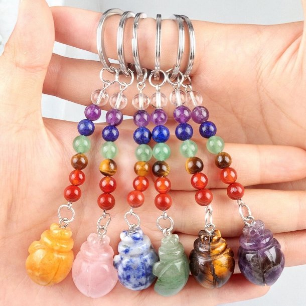 Chakra scarab krystal n�glering