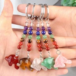 Chakra delfin krystal n�glering