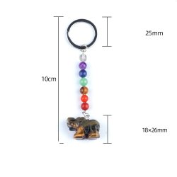 Chakra elefant krystal n�glering