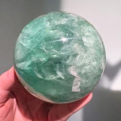 Gr�n Fluorit kugle 90mm