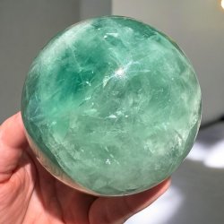 Gr�n Fluorit kugle 90mm