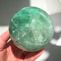 Gr�n Fluorit kugle 90mm