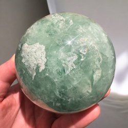 Gr�n Fluorit kugle 90mm