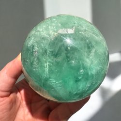 Gr�n Fluorit kugle 90mm