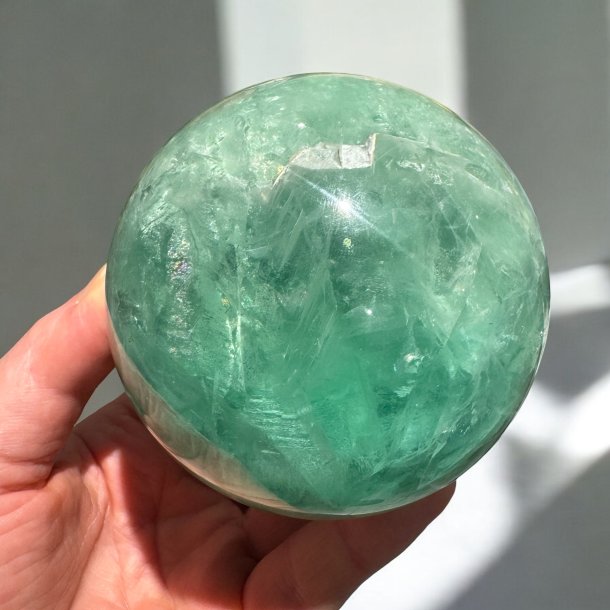 Gr�n Fluorit kugle 90mm