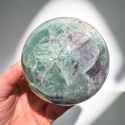 Regnbue fluorit kugle