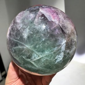 Regnbue fluorit kugle 123mm
