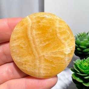 Orange calcit flad jumbo