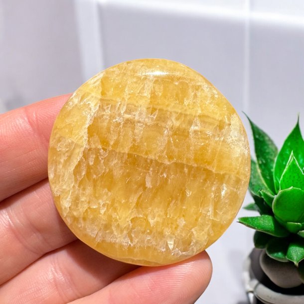 Orange calcit flad jumbo