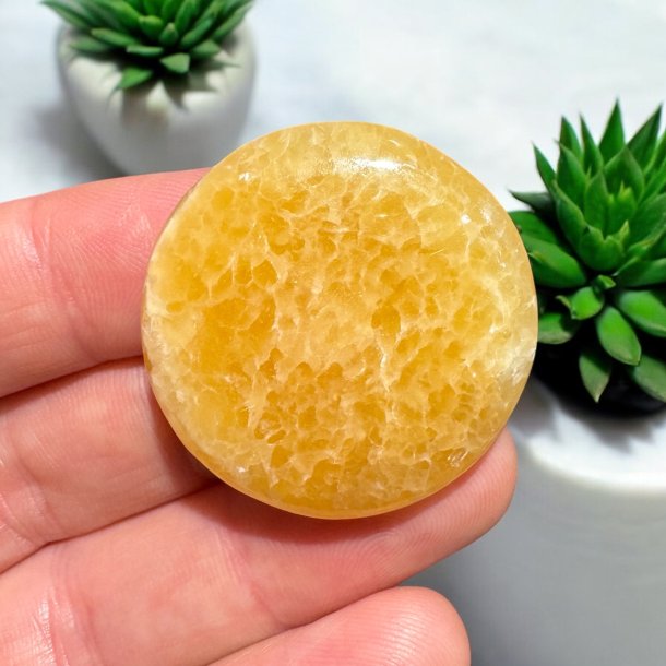 Orange calcit flad jumbo