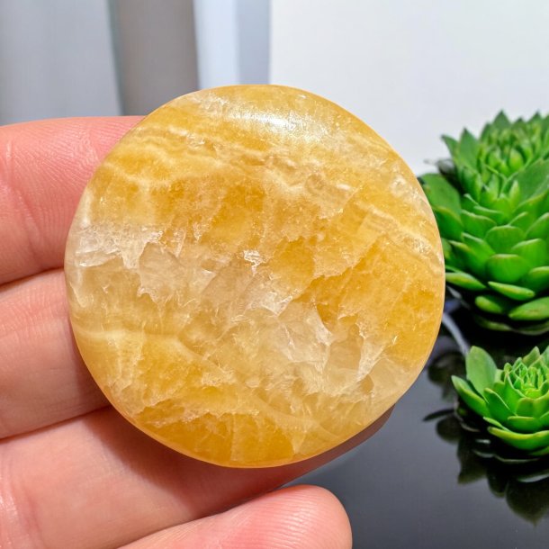 Orange calcit flad jumbo