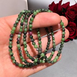 Rubin i zoizit armb�nd 4mm