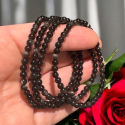 S�lv obsidian armb�nd 4mm