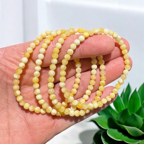 Gul calcit armb�nd 4mm