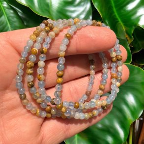 Akvatin lemurie calcit armb�nd 4mm