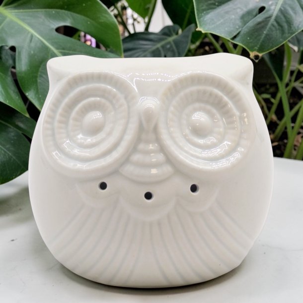 Klassisk hvid oliebr�nder � lav ugle