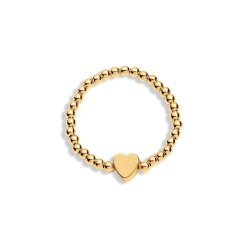 Pyrit ring p� elastik med hjerte