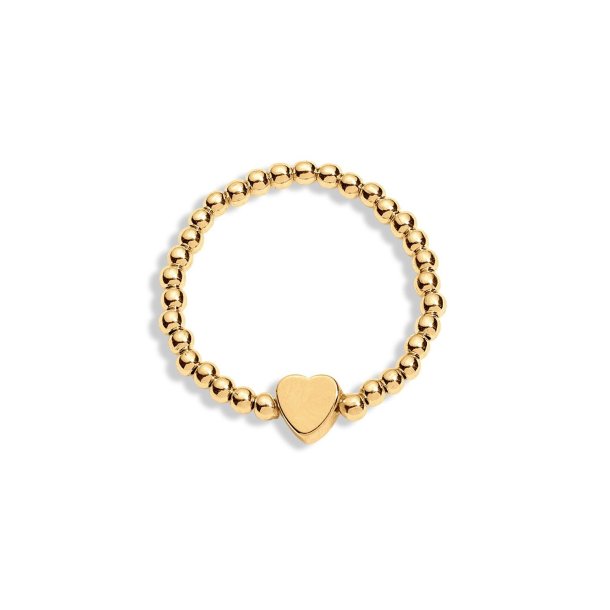 Pyrit ring p� elastik med hjerte