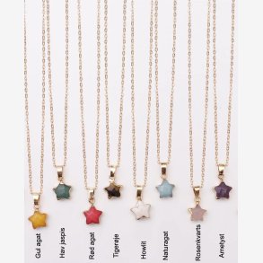 Stjernevedhng med forgyldt kde