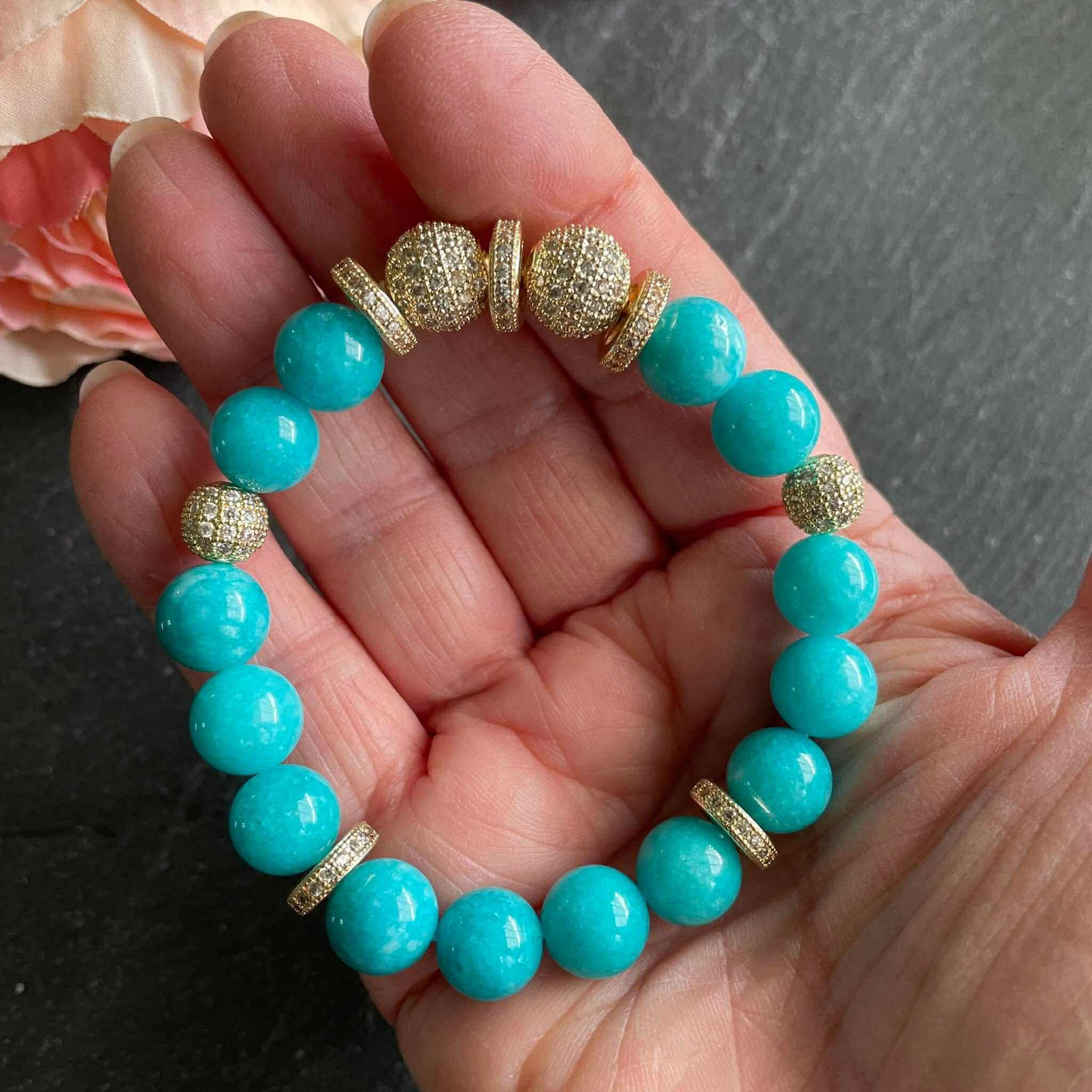 Amazonit Armbånd 10mm