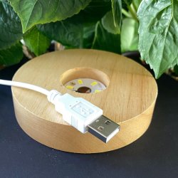 Krystalstand m. Led lys