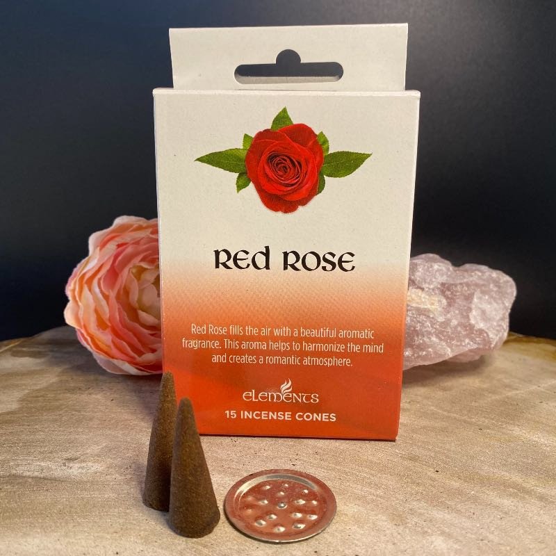 Elements Red Rose Cones - 15 stk