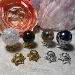 Kugleholder slv/guld farvet