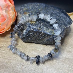 Turmalin kvarts split armbnd